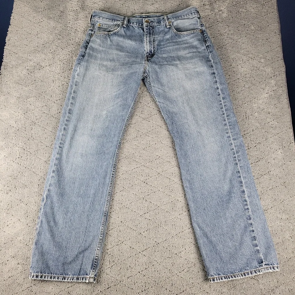 Levis 569 Jeans Mens 36x34 Blue Relaxed Straight Leg Mid Rise Denim